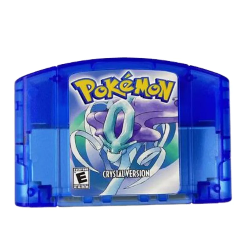 Cartouche de jeux vidéo pour Console 64 bits, Version américaine N64, série Pokemon, cristal or argent, stade 1 2, Collection de loisirs, jouets cadeaux