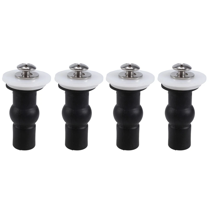 4 Pack Toilet Seat Screws Toilet Seat Hinges Bolt Expanding Rubber Top Nuts Screw Fixings Fix WC Blind Hole Fittings