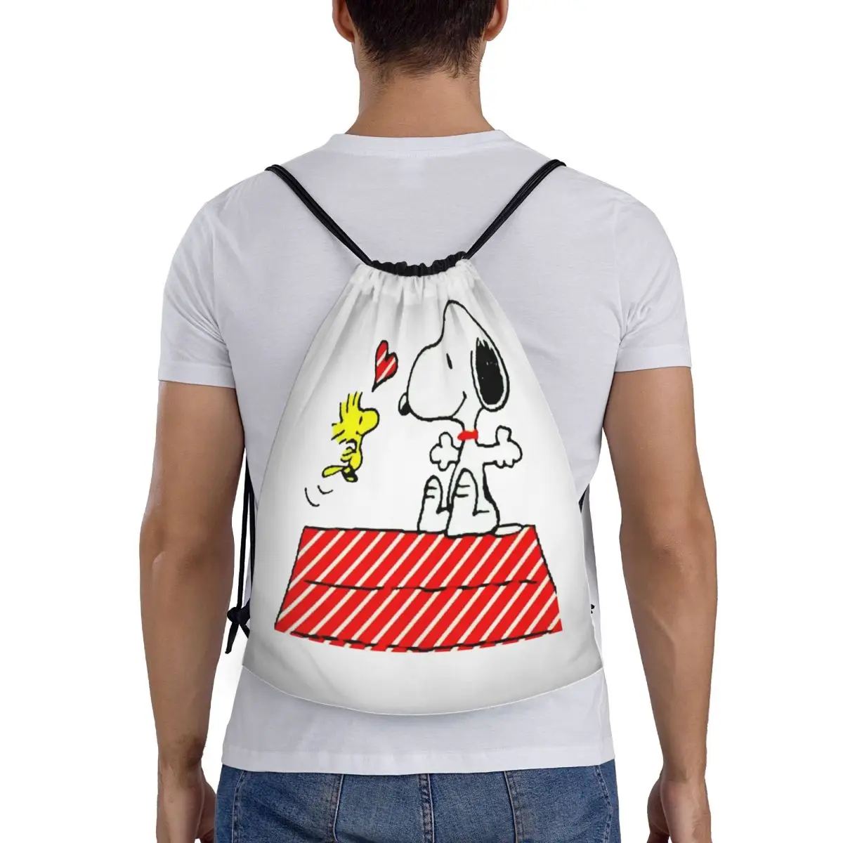 Sac à Dos Personnalisé à Rayures Rouges pour Homme et Femme, observateur, Voyage, dehors, Film