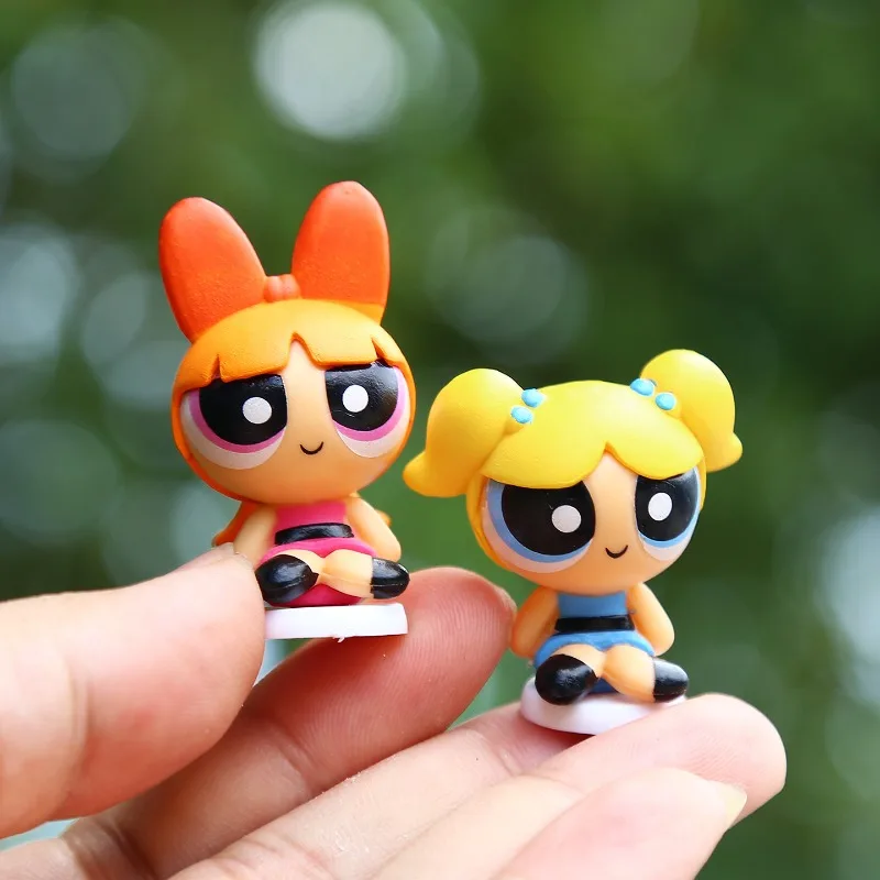 12PCS Hot Anime The Powerpuff and Girls Series Exquisite Model Cute Cartoon Role Creativity Model Desktop Toy Birthday Gift view 4