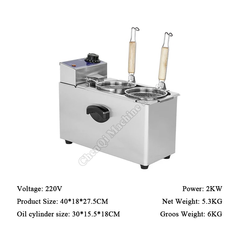 Настольная электрическая машина для приготовления лапши, коммерческая печь для приготовления лапши с двумя головками из нержавеющей стали, электрическая плита для приготовления лапши