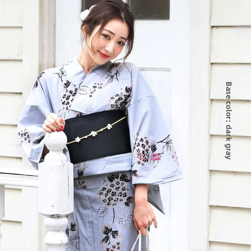 Traditional Yukata Kimono Cotton Dress Girls Women's Style Bathrobe Spring 2025 Fashion Ladies' Ethnic Wear Stage Costume