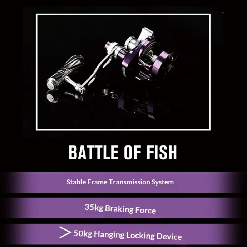 HAIBO Tricker Slow Pitch Jigging Reel Saltwater Deep Sea Boat Fishing Drum Reel Professional Full Function Fishing Tackle