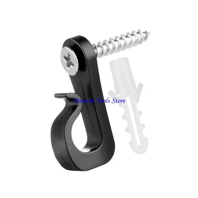 57BE Sturdy Plastic Materials Black S Hook Portable Accessory for Organizing Christmas Light and Parties Decorations