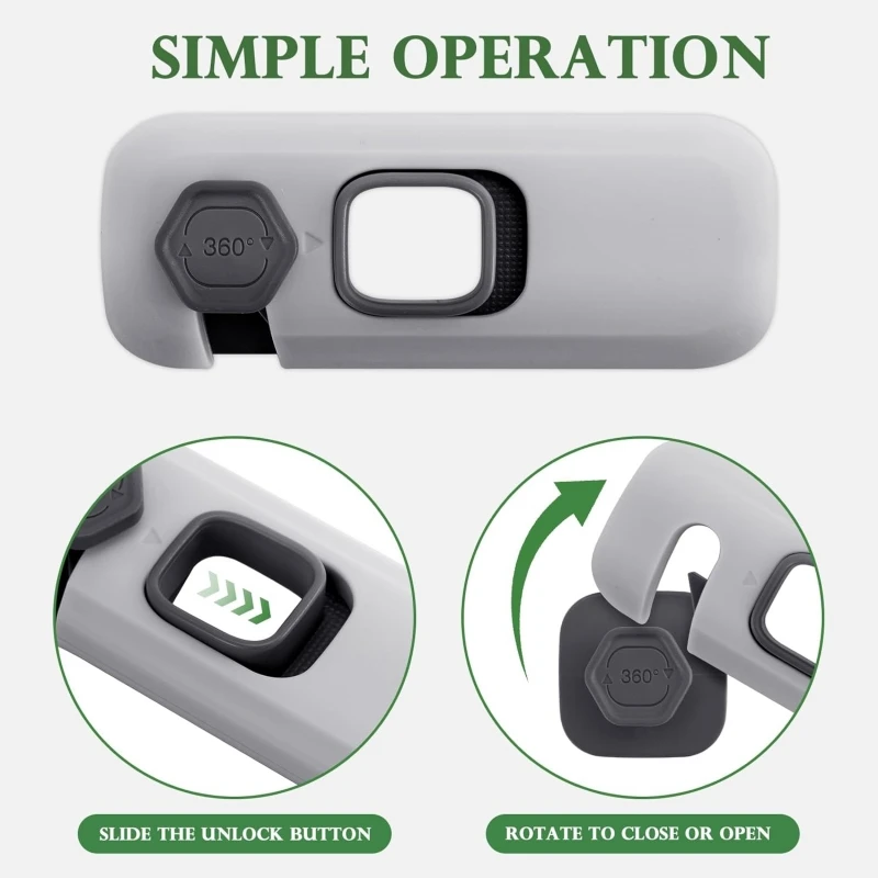 1/3/5Pcs Adhesive Child Safety Cabinet Fridge Locks, No Drill Baby Freezer Door Latches for Kids Proofing - view 5