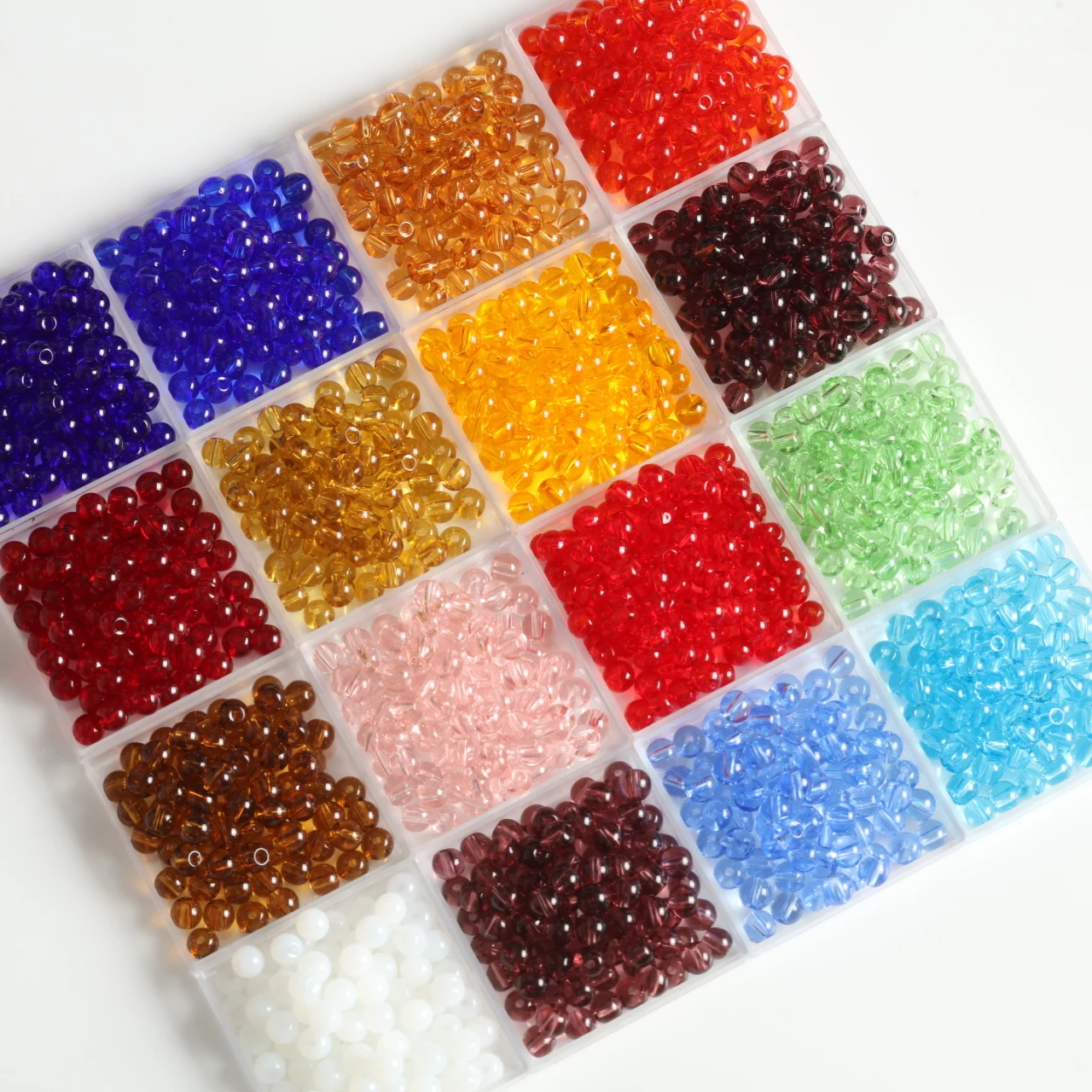 Tangerine 4mm Mini Glass Seed Beads Straight Hole Round 200-1600pcs Loose Beads For DIY Jewelry Making Bracelet Necklace