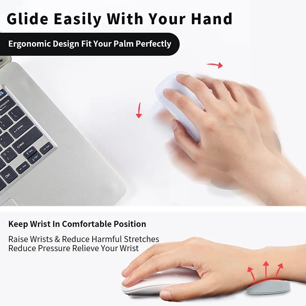 New Ergonomic Mouse Wrist Rest Palm Wrist Support Pad Relief Sliding Gliding Wrist Pad Moves Mice for Office Work Gaming Coding