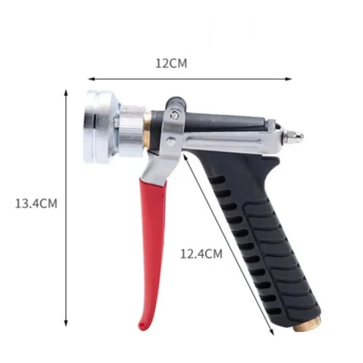 Garden Hose Nozzle High Pressure Water Sprayer Adjustable Brass Spray Gun Heavy Duty Lawn Irrigation Car Wash Cleaning Tool