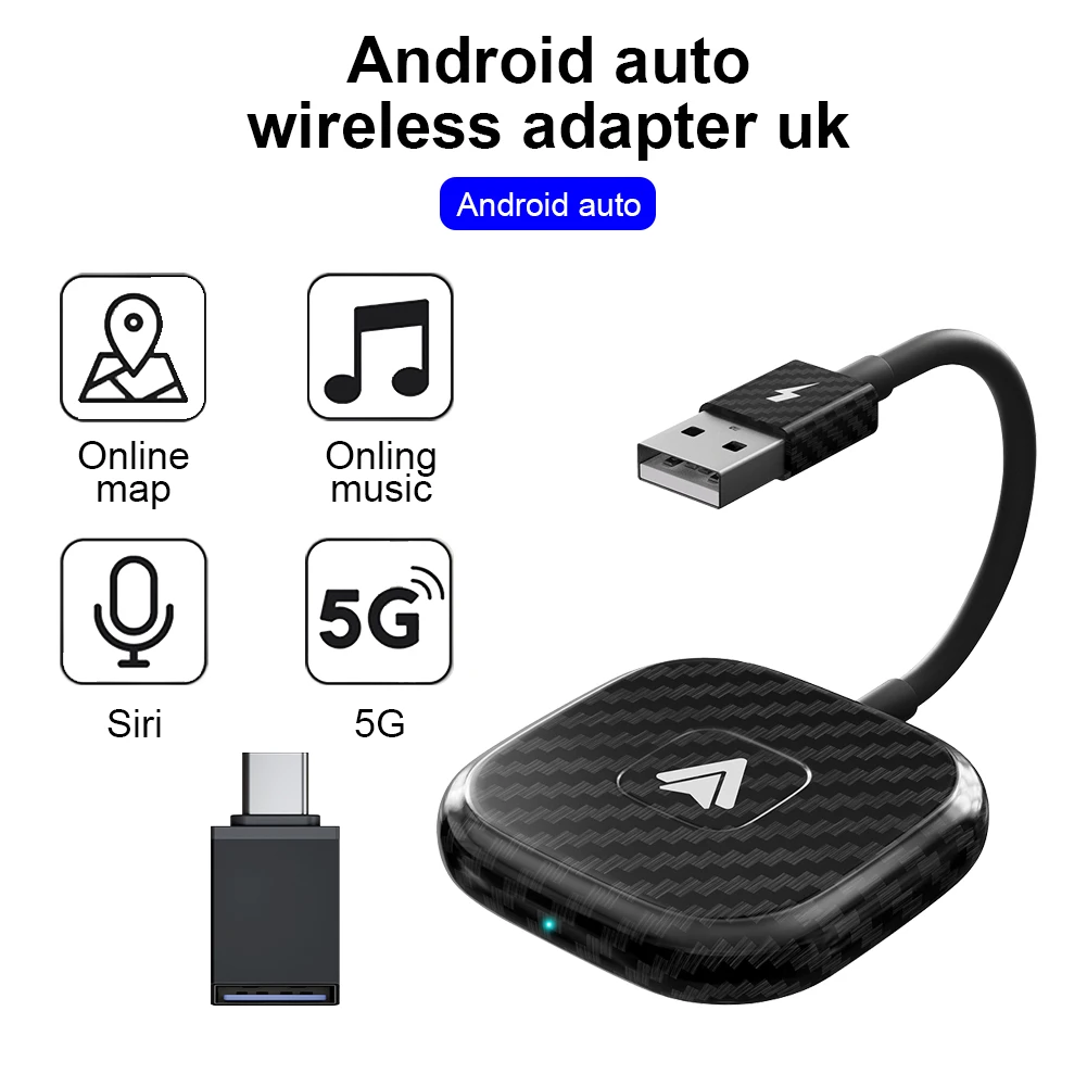 

Car Converter Wireless Android Auto Adapter Android Car Wired to Wireless Smart Adapter Cable