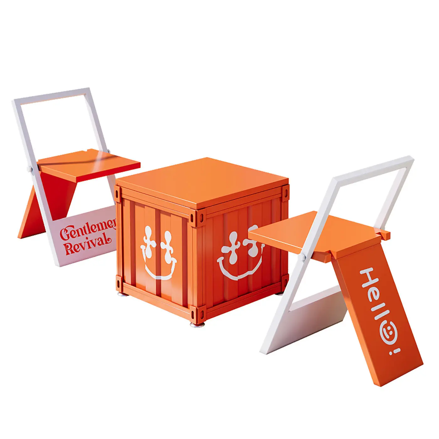 Cafe milk tea shop leisure area iron art negotiation long table commercial