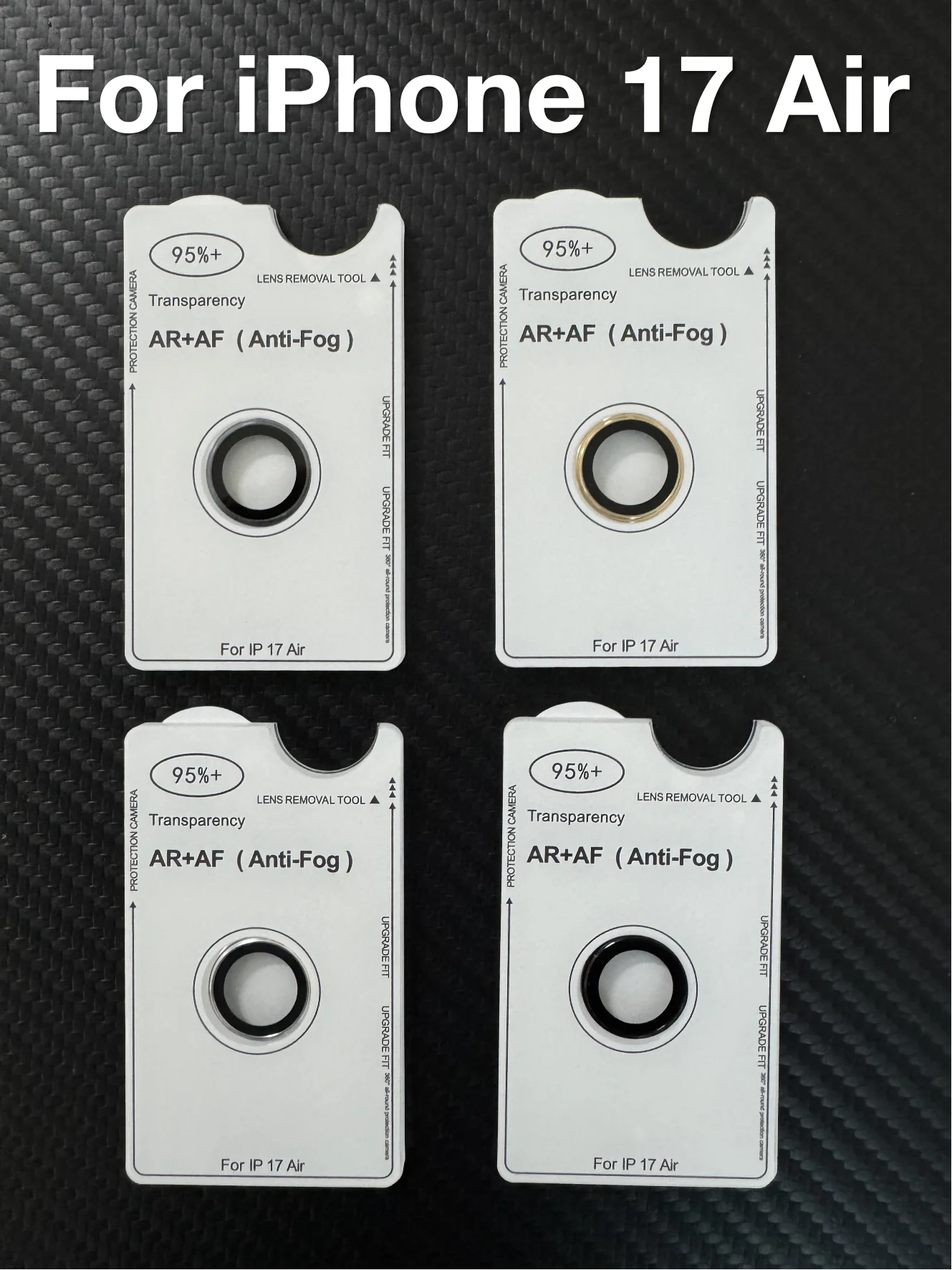 Original Color For IPhone 17 Air Original AR AF Anti-Fog Color Rear Camera Tempered Glass Protective Film Black Silver Golden