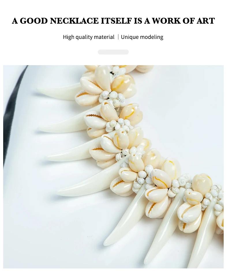 White Choker for Men Women Two Different Kinds Shell Cowrie Necklace Summer Beach Vacation Jewelry