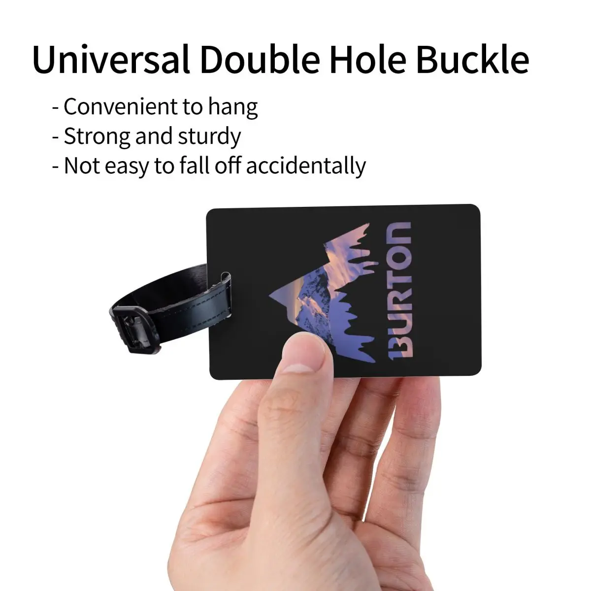 ป้ายติดกระเป๋าเดินทางสำหรับสโนว์บอร์ดของเบอร์ตันส์ ป้ายติดกระเป๋าเดินทางน่ารัก ป้ายติดกระเป๋าเดินทางแบบปกปิดข้อมูล ป้ายชื่อ ป้ายชื่อประจำตัว