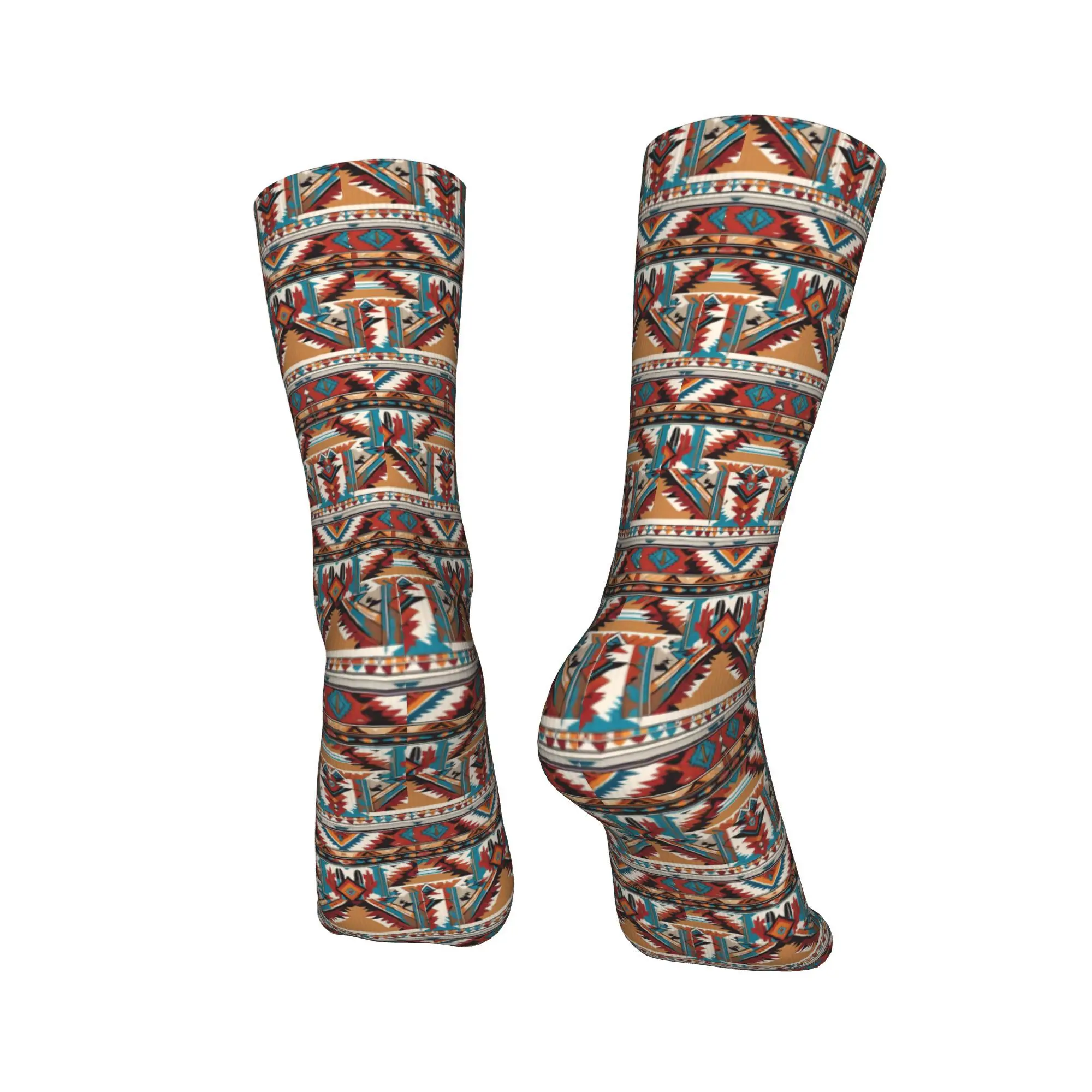 Alle seizoenen Navajo aquarel patroon Sokken Harajuku Super Zachte Kousen Crew Sokken voor Mannen Vrouwen Kerstcadeaus