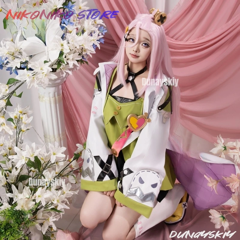 لعبة Genshin Impact Aino أزياء تنكرية فستان شعر مستعار للنساء للهالوين شعر مستعار للحفلات الرسوم المتحركة دعائم موحدة 2025 جلد جديد