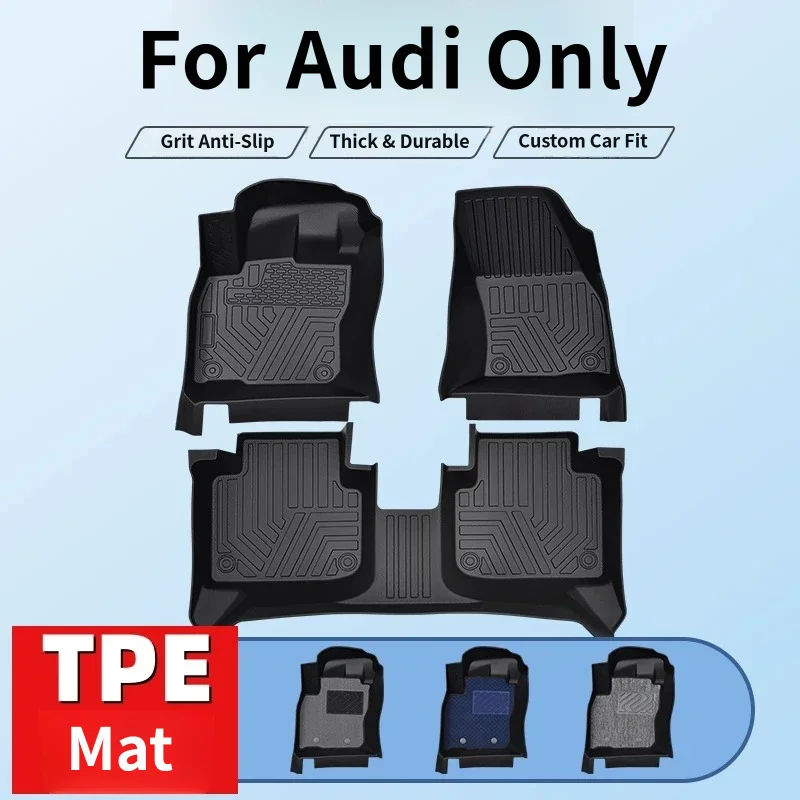Car mat full sets For Audi A3 2014-2020 TPE Car Floor Mats Full Surround Waterproof Door Sill Protector Car Accessories