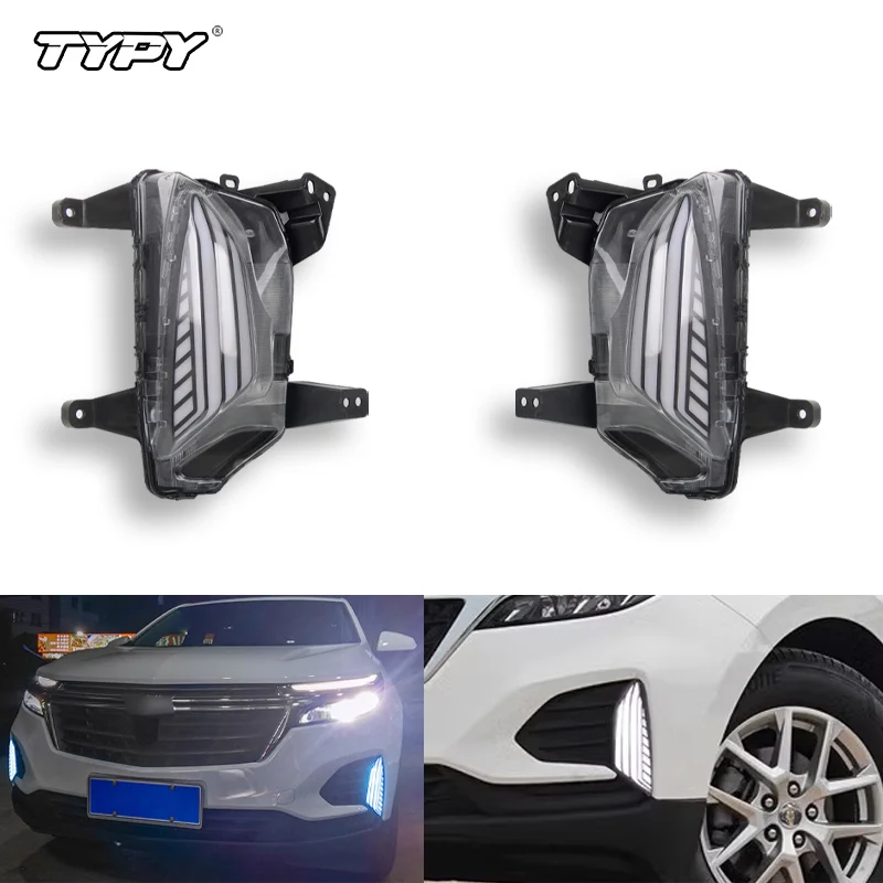 

TYPY LED Daytime Running Light For Chevrolet Equinox 2022-2023 Car Accessories Waterproof ABS 12V DRL Fog Lamp Decoration