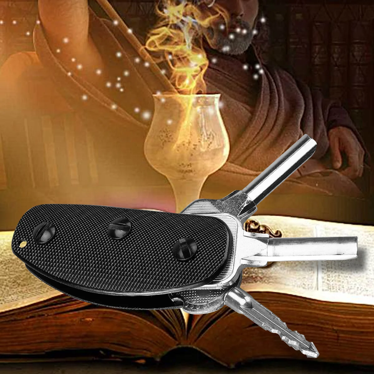 

Aluminum Key Holder Clip Folder Outdoor Pocket Tool (Black) Aluminium key clip Outdoor key folder Key holder outdoor