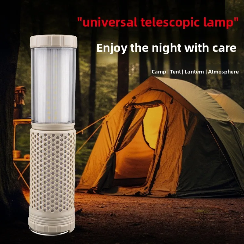

Two-color Atmosphere Filling Light Magnetic Work Light Outdoor Rechargeable Camping Light, Telescopic Model