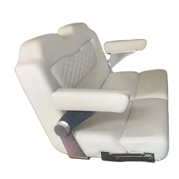 Marine Grade Customized Color Yacht Deluxe Comfortable Double Chair Foldable Soft Bench Boat Seats