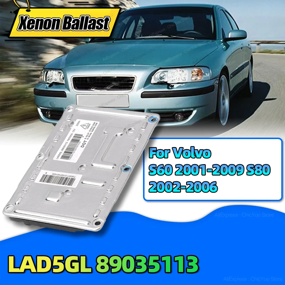 LAD5GL 89035113 Xenon Headlight Ballast Control Unit D1S D1R D2S D2R For Volvo S60 2001-2009 S80 2002 2003 2004 2005 2006