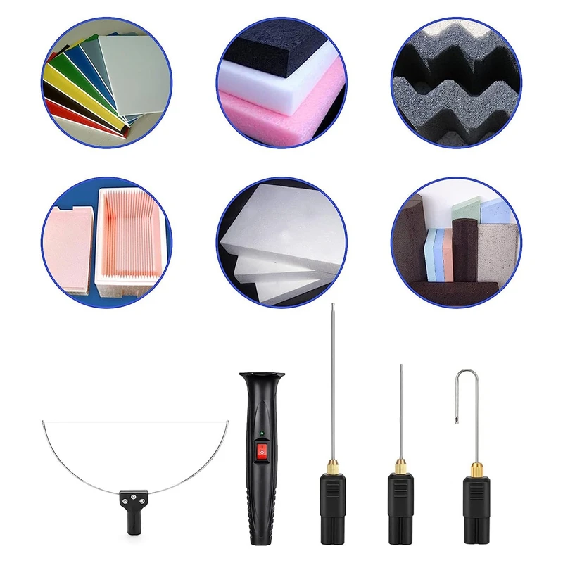 1Set Electric Foam Cutter Kit Styrofoam Cutting Tool 0-300℃ Adjustable Temperature Hot Wire Cutter Wire Cutter US Plug