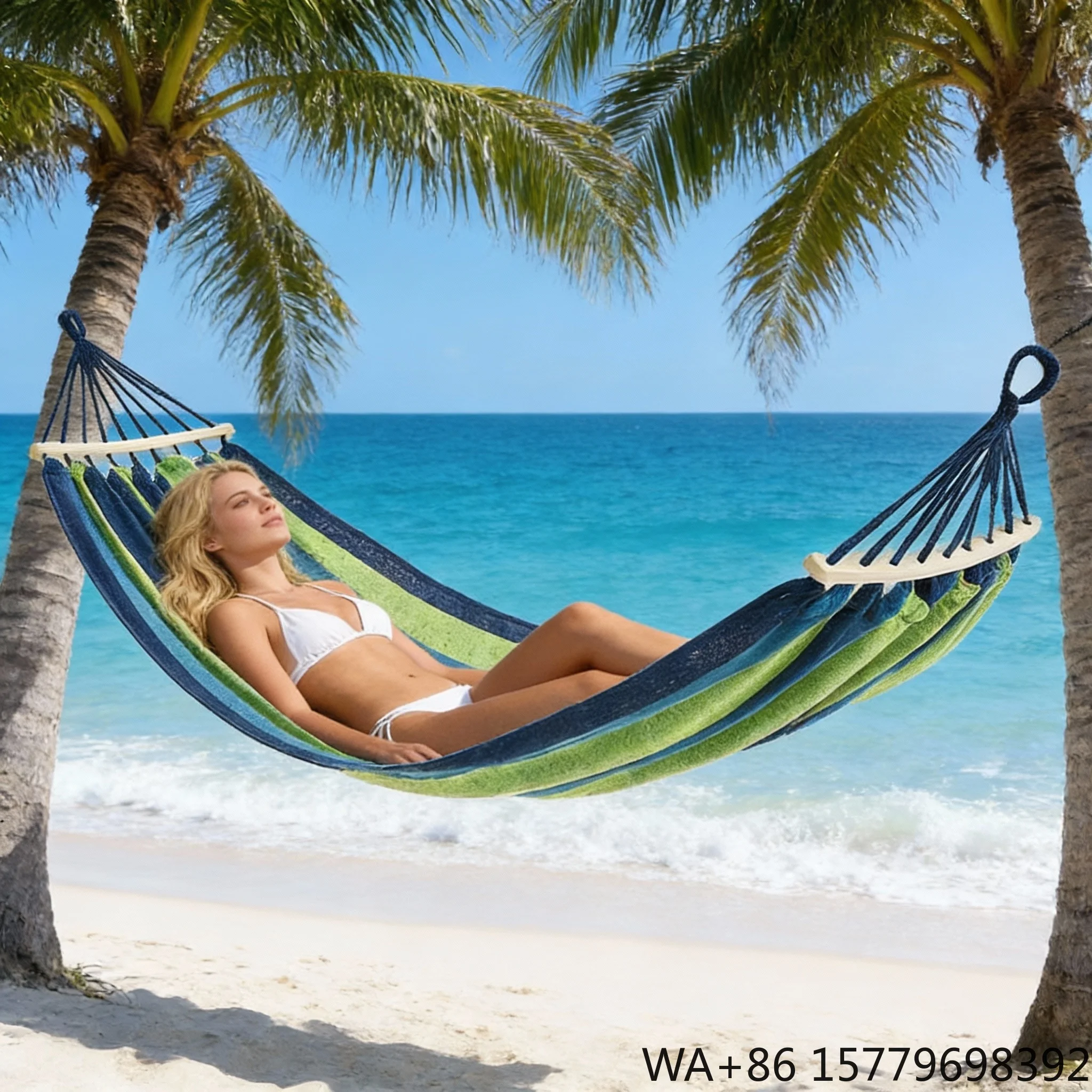 Promotion Portable Eco-friendly Camping Hiking Hammock for Outdoor Use 2 Person 150kg Capacity Fabric