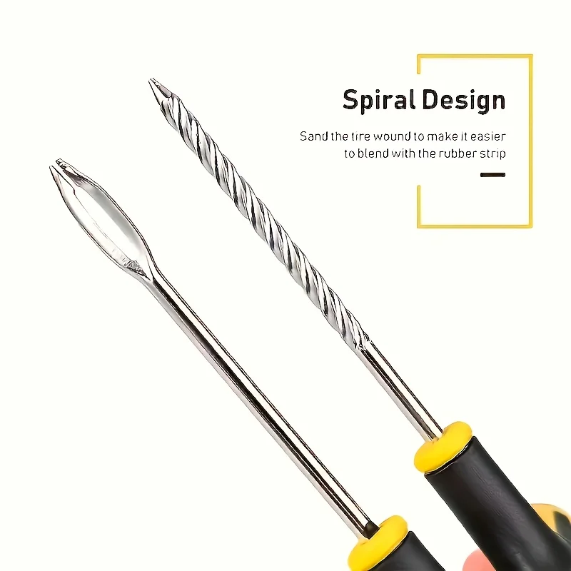 طقم إصلاح الإطارات الفراغية العالمية - تثبيت ثقب الطوارئ للسيارة/الموتو/الدراجة/الشاحنة/SUV، مع وغراء، إصلاح محمول #5