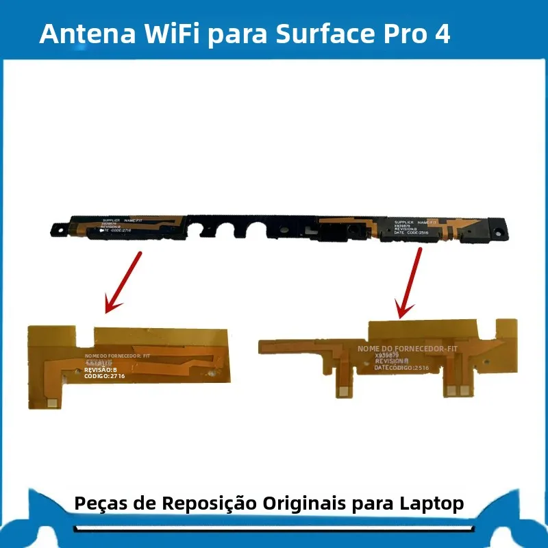 Novo Cabo Flexível de Antena de Sinal WIFI para Microsoft Surface Pro 4 1724, Suporte de Câmera, Estrutura Plástica