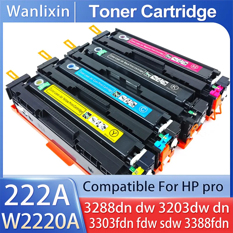 With chip 222A W2220A Toner Cartridge Compatible For HP Color pro 3288dn dw 3203dn dw 3303fdn fdw sdw 3388fdn fdw sdw Printer