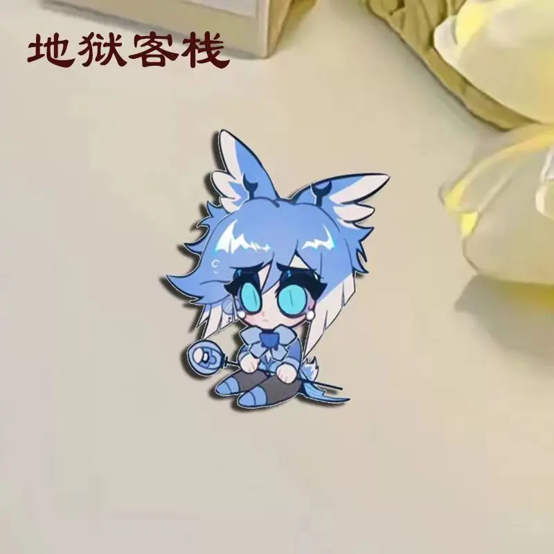 Hazbin Hotel Angel Dust Ad Alastor Lucifer 3V 3 Vees Anime Peripherals Brooch Badge Ornaments Pendant Decoration Toys Gift