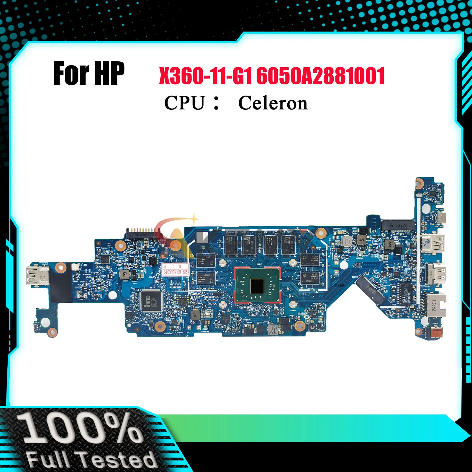 

6050A2881001 для ноутбука HP ProBook X360 11 G1 EE, материнская плата 917103-601 917104-501 с N3450 N4200 4G/8G RAM, 100% полностью протестировано