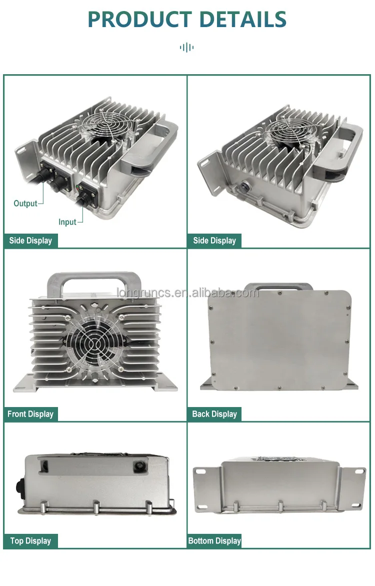 Carregador de bateria triciclo Longrun 2000W 48v 60v 72v para bateria acidificada de chumbo Li-ion Lifepo4 CE/FCC/ROHS
