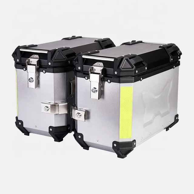 Motorcycle Exhausted Side Pannier Box Aluminium Alloy Maxi-Scooter Motor Motorbike Case Baggage Luggage For ZONTES ZT310T 350t