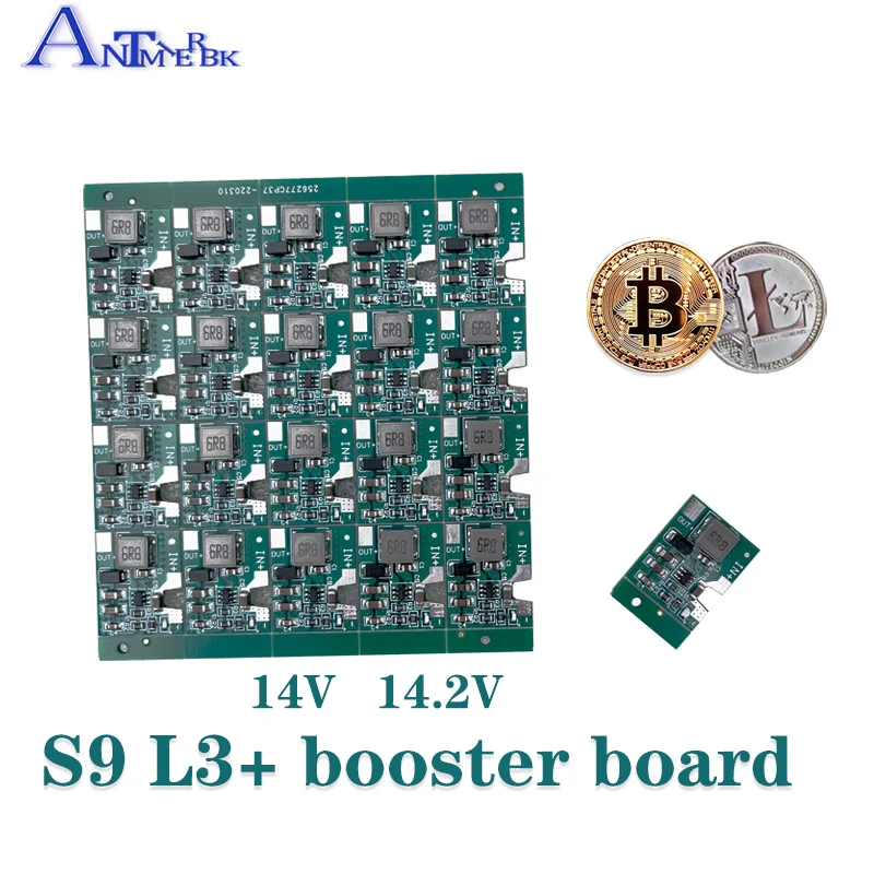 Asic Miner Antminer Repair Power Booster Module, Pcb Board, S9 L3 +, Saída 14V DC, 3.7V, 12V