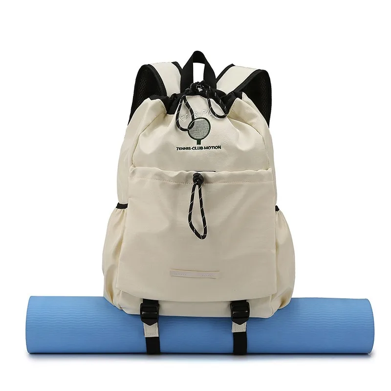 Badminton Sports Bag Large Capacity Outdoor Yoga Mat Fitness Bag Multifunctional Drawstring Bundle Travel Backpack