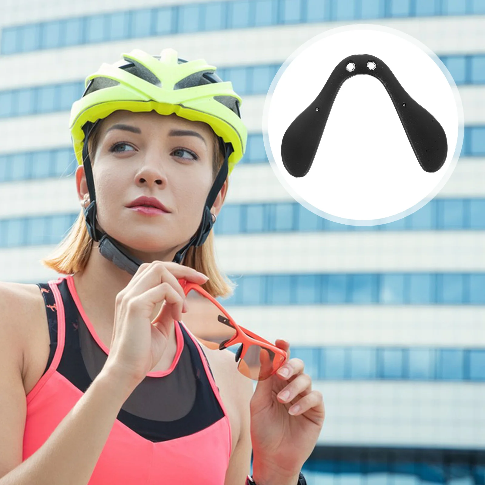 3 قطع من وسادات الأنف العالمية للنظارات لركوب الدراجات، ملحقات الدراجة البديلة، عدسة رياضية تدعم حشية الجسر #6