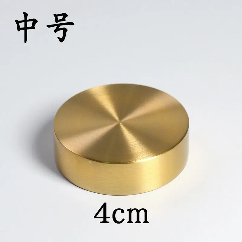 Copper Art Solid Brass Round Ruler Paperweight Pure Study CalligraphyPressure Paper Strip Antique Metal Rice