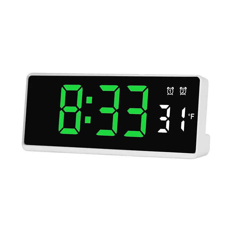 Digital Alarm Clock  LED Desk Clock Temperature Week Display  Portable Travel Clock for Bedroom Office Kitchen Home Decor