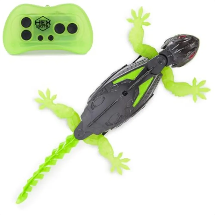 

HEX BOTS Настенный гусеничный Gecko Перезаряжаемый робот-игрушки с дистанционным управлением Поднимает стены Радиоуправляемые игрушки-роботы для мальчиков и девочек в возрасте от 4 лет
