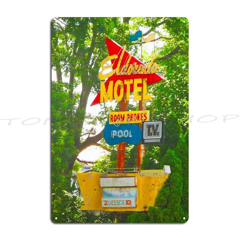 Eldorado Motel Metal Plaque Bar Personalized Party Club Character Tin Sign Poster