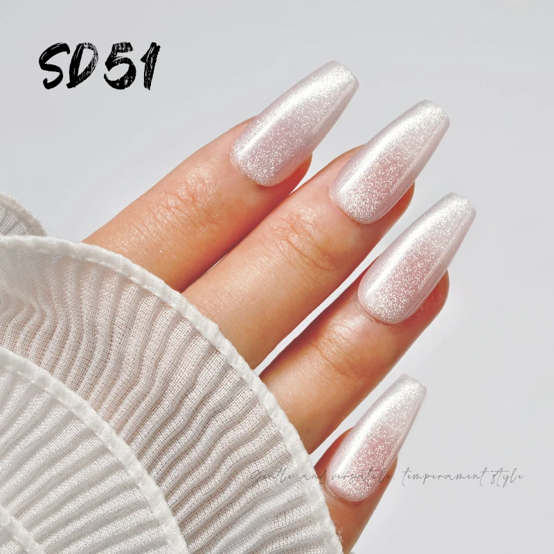 HNDO New Silver White Cat Eye Magnetic Powder Glitter 3D Effect for Nail Art Design No Blackening Fine Particles Pigment