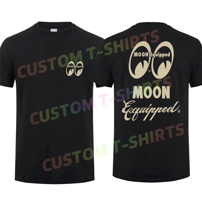 2024 Men T Shirt Casual Mooneyes Moon Equipment Logo T-shirt Graphic Summer Short Sleeves 100% Cotton S-3XL Cool Tee