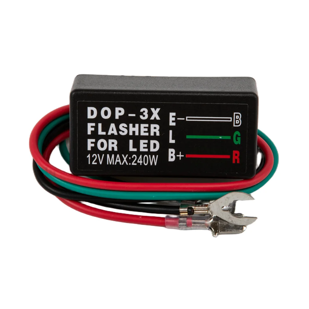3Pin Motorcycle LED Flasher Relay Adjustable Frequency Turn Signal 12V Blinker Indicator Motorbike Car Universal DOP-3X