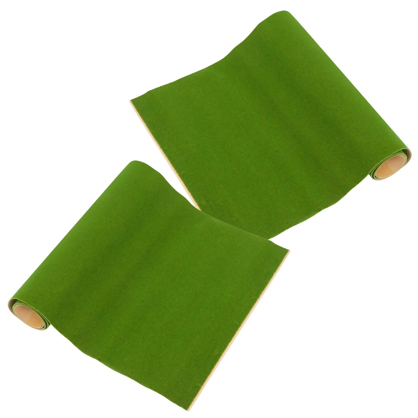 2Pcs DIY Flocking Lawn Turf Paper Green Fake Grass for Mini Landscaping Sand Table Train Scene Accessories