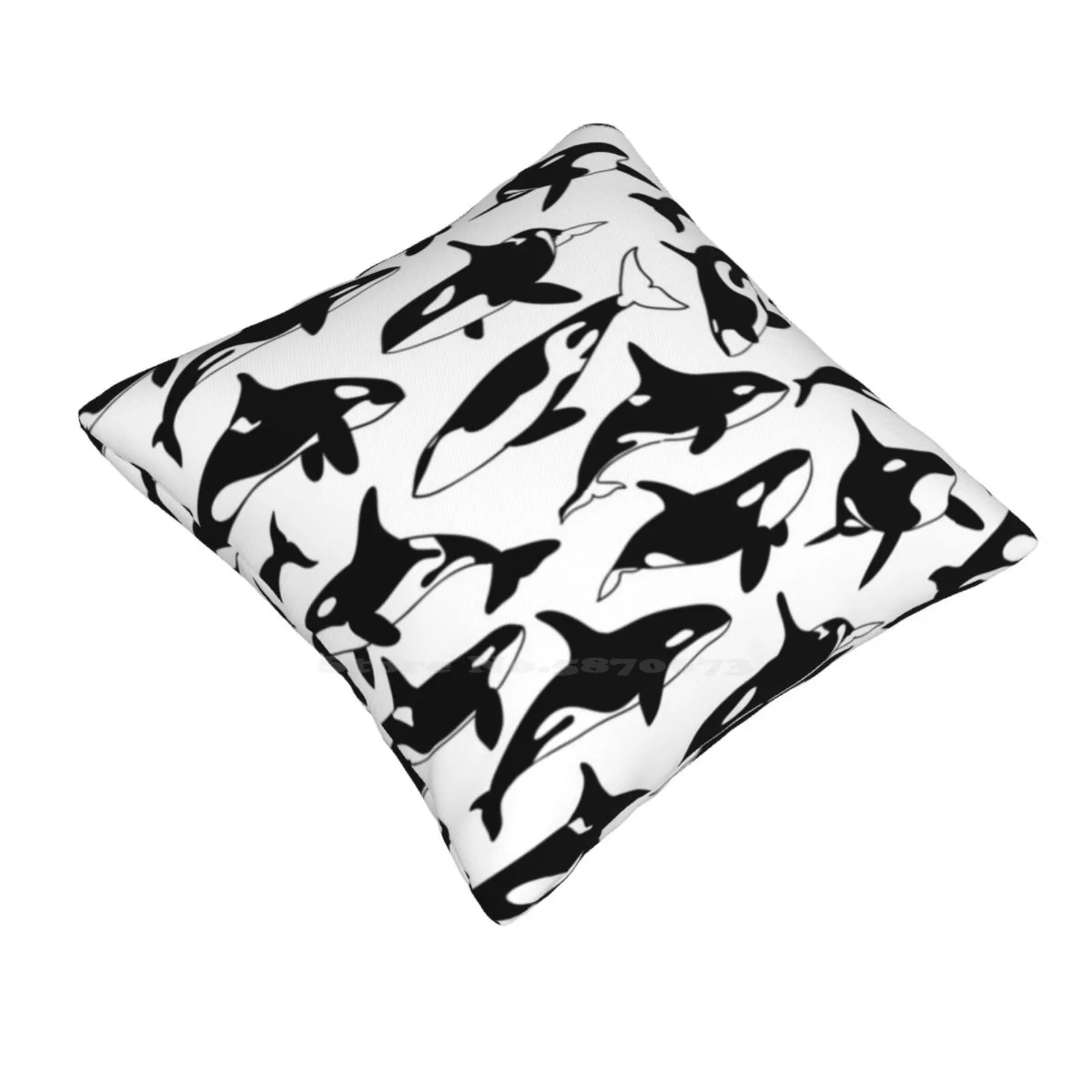 Orcas Pillowslip Pillowcase Orcas Whales Killer Whale Dolphin Black And White Pattern Save Seaworld Free Creature Animal