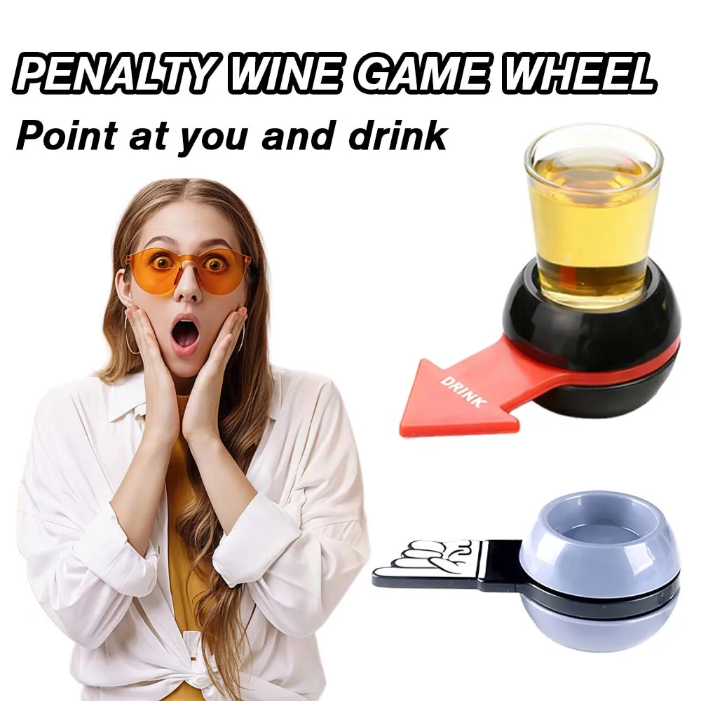 Russian Roulette Drinking Game Set – Rotating Arrow Turntable Toy for Bar, Party, and KTV Entertainment
