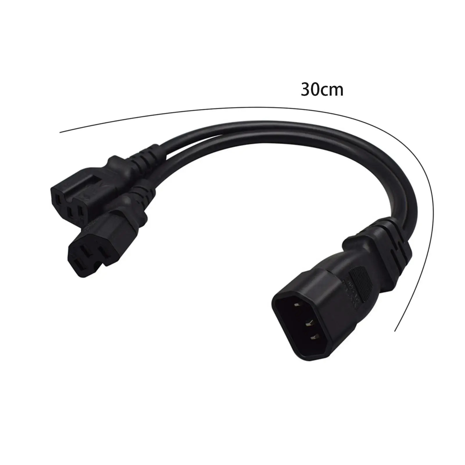 Power Cord 3*0.75mm 2 Single C14 to C15 Adapter Short for Computer