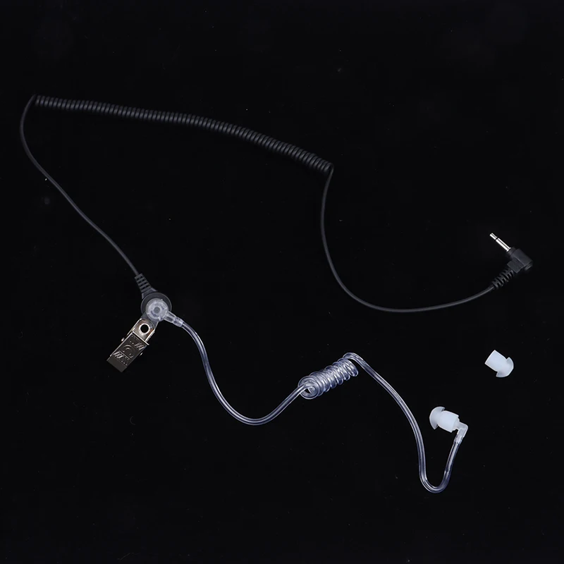 3.5mm Earphone Straight Listen Only Transparent Flexible Acoustic Tube Earp For Walkie-talkie Accessories Against Radiation