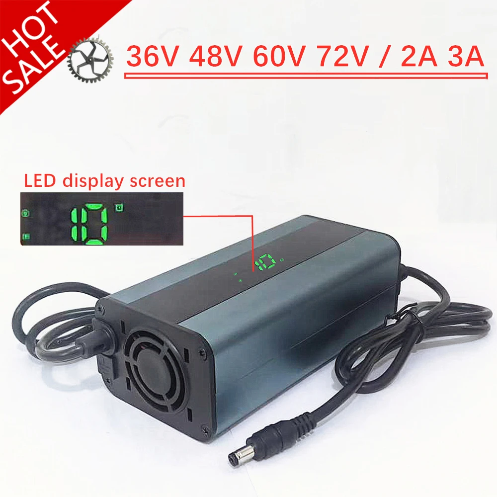 

With LED display 36V 48V 60V 72V Charger 3A 10S 13S Lithium-ion Battery Pack Charger 42V 2A 54.6V Intelligent Fast Charging part